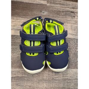 Cat & Jack Toddler Sandals – Navy & Neon Green – Size 7